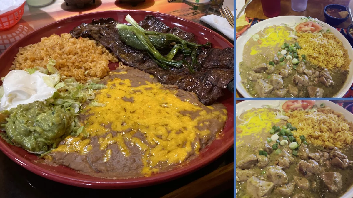 Mexican restaurant interior with table service setup.